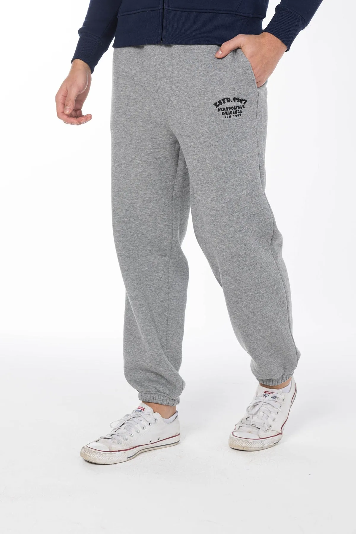 AEROPOSATE ORIGINIAL ESTD. 1987 JOGGER SWEATPANTS-MEDGREY