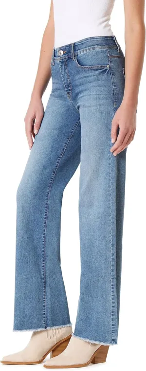 Angels Forever Young Women's 360 Sculpt Mid-Rise Wide Leg Jeans