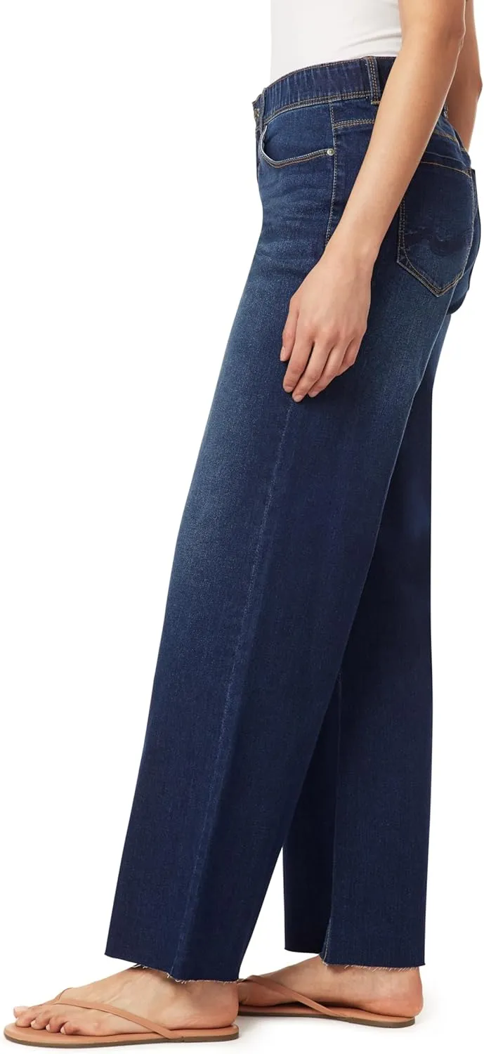 Angels Forever Young Women's 360 Sculpt Mid-Rise Wide Leg Jeans