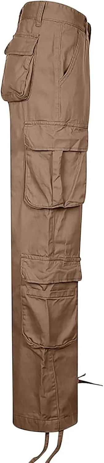 Anjikang Parachute Cargo Pants for Women Y2K Teen Girls Trendy Low Waist Wide Leg Cargos Multi Pockets Travel Hiking Trousers