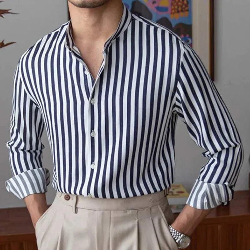 Antonios gentleman striped long sleeve shirt
