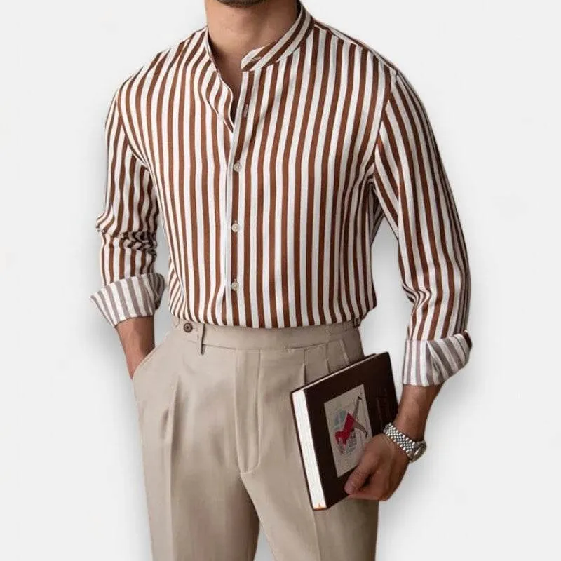 Antonios gentleman striped long sleeve shirt