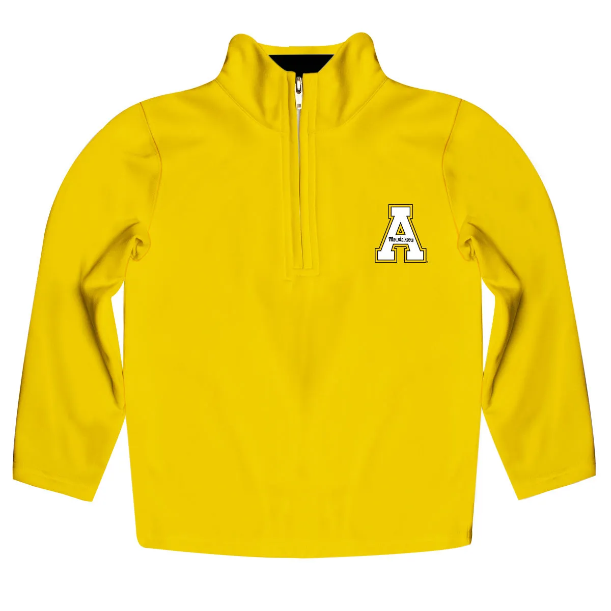 App State Mountaineers Game Day Solid Gold Quarter Zip Pullover Sweatshirt for Toddlers and Youth
