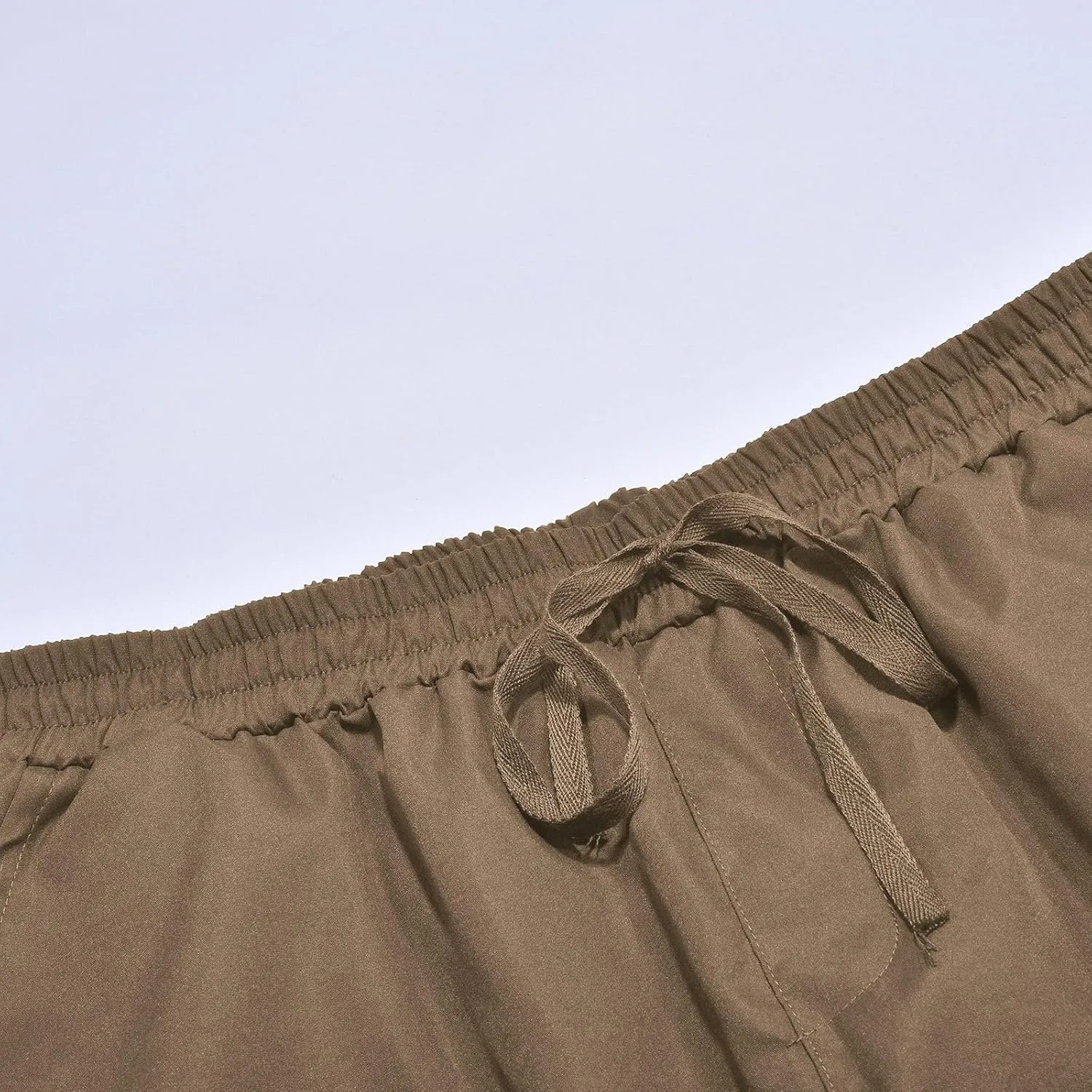 Athletic Joggers Hiking Pants Hat Multi Woven Pocket Foot Rope Solid Pants Street Cargo Gym Hiking Running Sweatpants