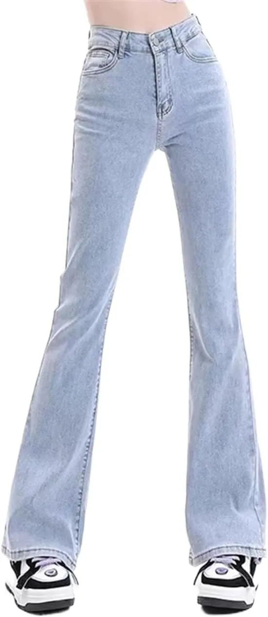 AYGJKIE Women's Jeans, Long, Stretch, Skinny, Elegant, Bootcut, Flared, high-Waisted, Wide-Leg, Denim, Flared Jeans