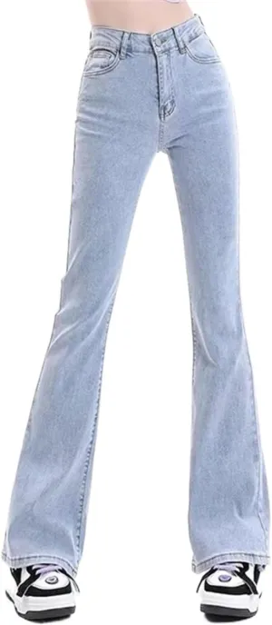 AYGJKIE Women's Jeans, Long, Stretch, Skinny, Elegant, Bootcut, Flared, high-Waisted, Wide-Leg, Denim, Flared Jeans