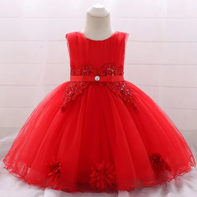 Baby Girl Flower Girls Birthday Party Princess Baptism Dress