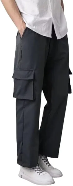Baggy Pants Men Men's Relaxed Fit Stretch Cargo Pant Winter Work Pants for Men Construction Jeans for Men Loose Fit Sweat Pants Pants for Men Casual Wrinkle Chinos Men