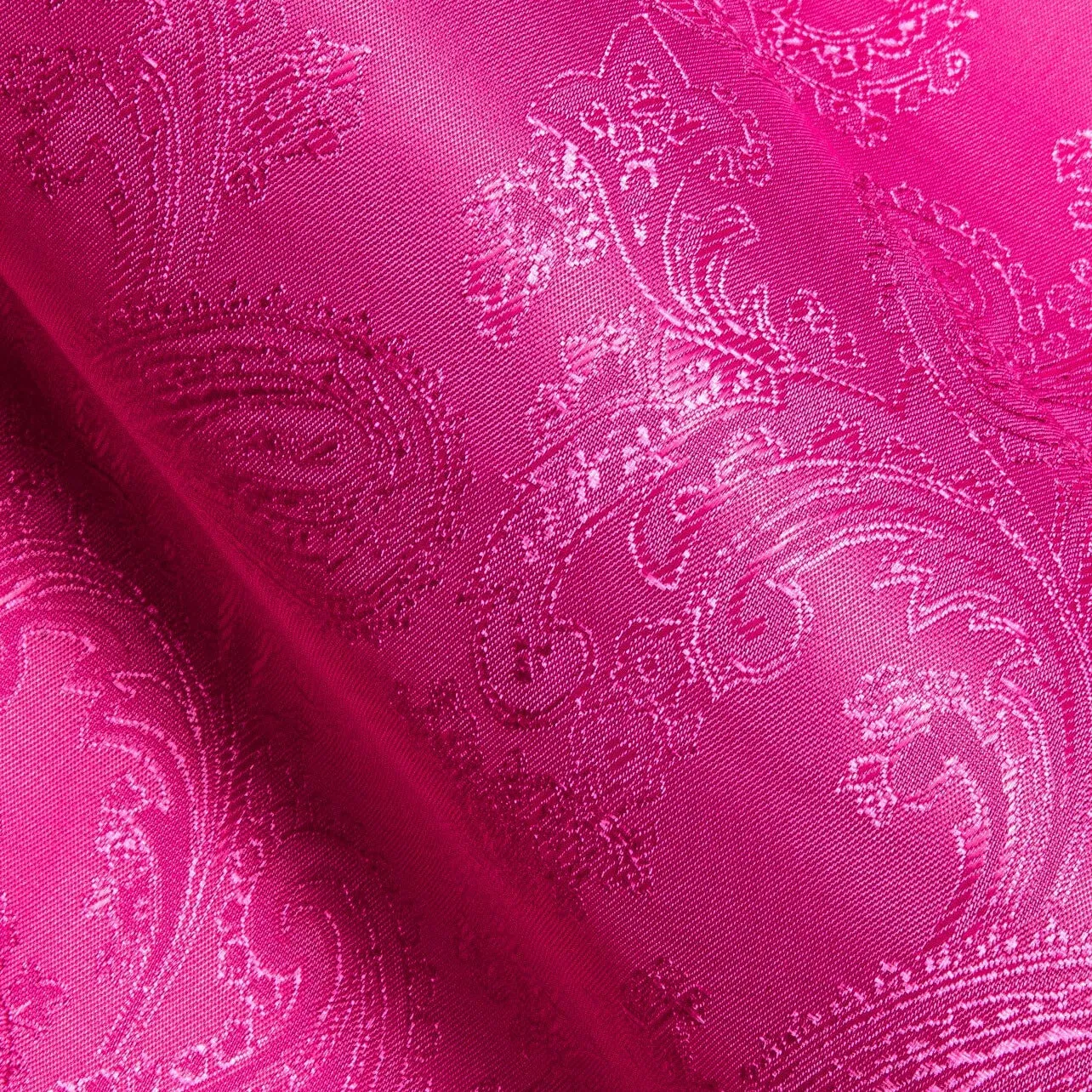 Barry Wang Short Sleeve Shirt Jacquard Paisley Deep Pink Shirt