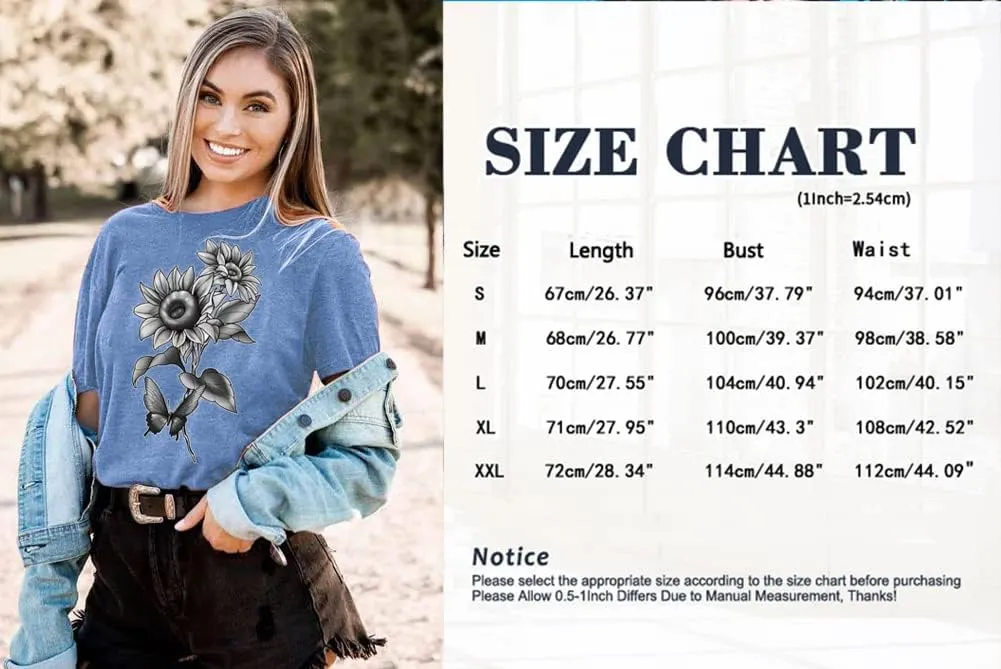 Bealatt Women's Sunflower Graphic Shirts Sunflower Pattern Print Tank Tops Casual Sleeveless Summer Tops Holiday Tee Shirt