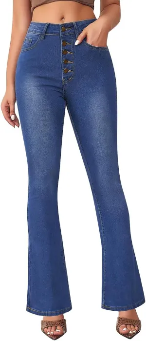 Bell Bottom Jeans for Women High Waisted Butt Lifting Plus Size Flare Jeans Stretch Wide Leg Bootcut Denim Pants