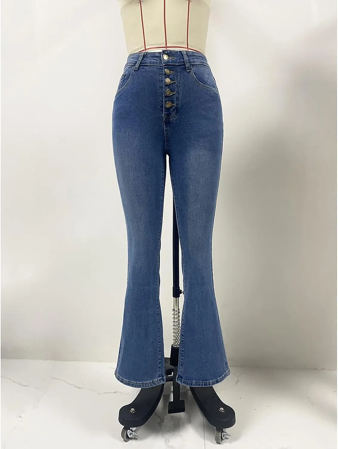 Bell Bottom Jeans for Women High Waisted Butt Lifting Plus Size Flare Jeans Stretch Wide Leg Bootcut Denim Pants