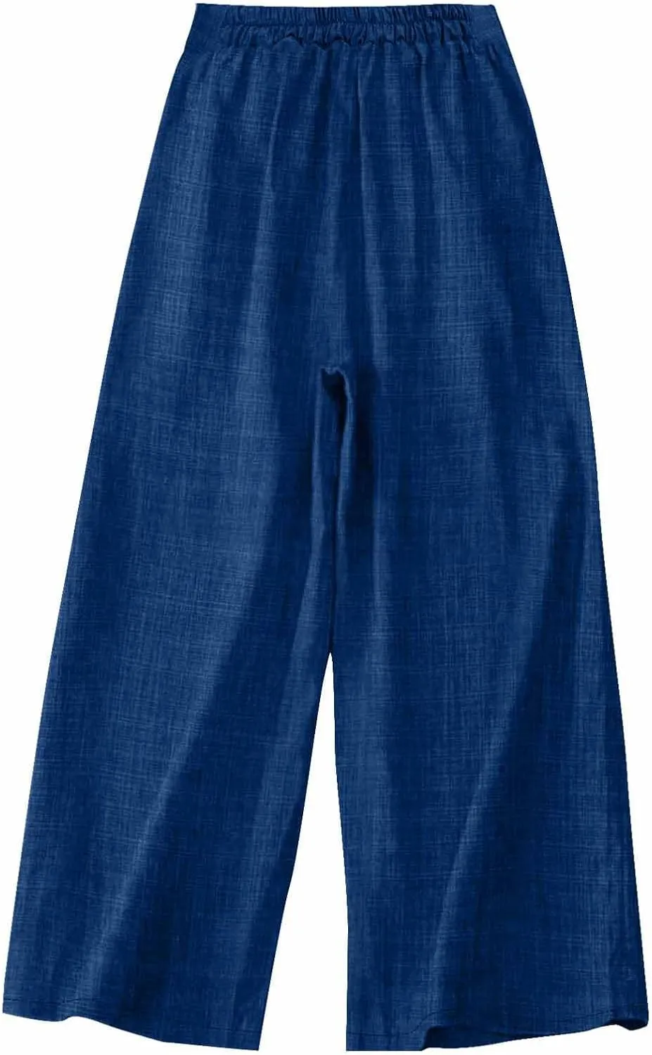Bidobibo Linen Pants for Women Loose High Waisted Palazzo Pants Belted Wide Leg Trousers with Pockets Summer Beach Trousers