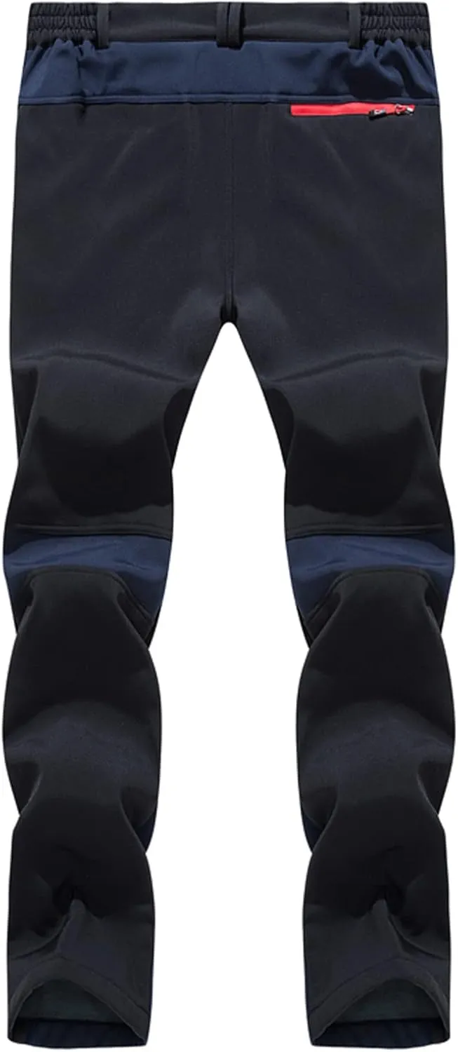 Bidobibo Mens Fleece Pants with Pockets Straight Leg Joggers Sherpa Lined Pants for Men Plus Size Thermal Warm Sweatpants