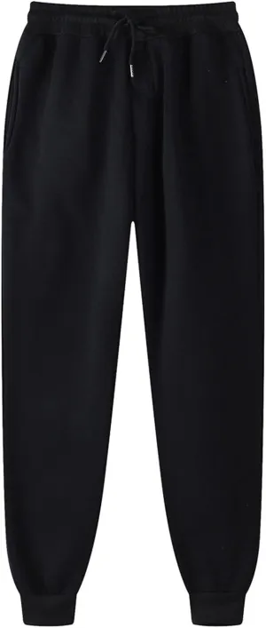 Bidobibo Mens Workout Pants Lightweight Sherpa Sweatpants Plus Size Thermal Warm Pants for Men 2024 Fleece Lined Joggers