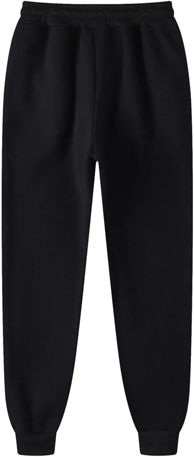 Bidobibo Mens Workout Pants Lightweight Sherpa Sweatpants Plus Size Thermal Warm Pants for Men 2024 Fleece Lined Joggers