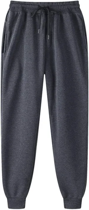 Bidobibo Mens Workout Pants Lightweight Sherpa Sweatpants Plus Size Thermal Warm Pants for Men 2024 Fleece Lined Joggers