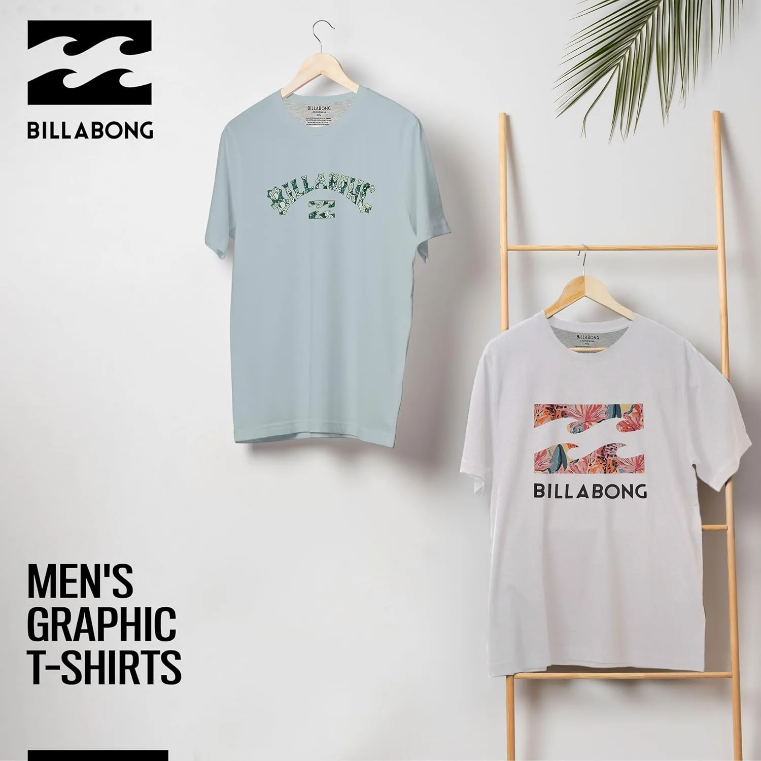 Billabong Mens 2 Pack Short Sleeve Lounge Crew Tee Graphic Lounge Wear Crewneck