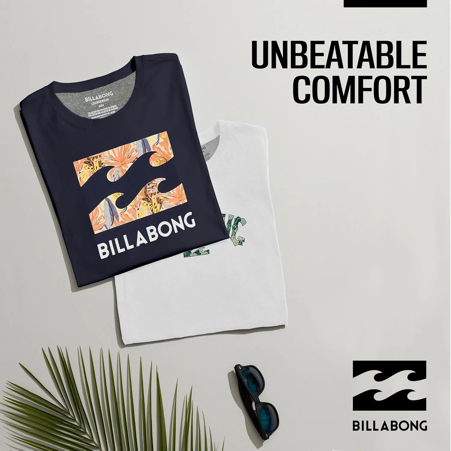 Billabong Mens 2 Pack Short Sleeve Lounge Crew Tee Graphic Lounge Wear Crewneck