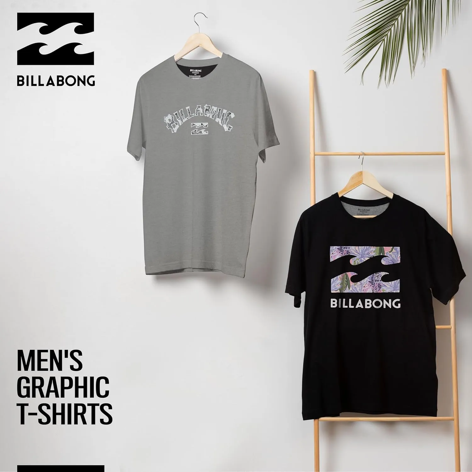 Billabong Mens 2 Pack Short Sleeve Lounge Crew Tee Graphic Lounge Wear Crewneck
