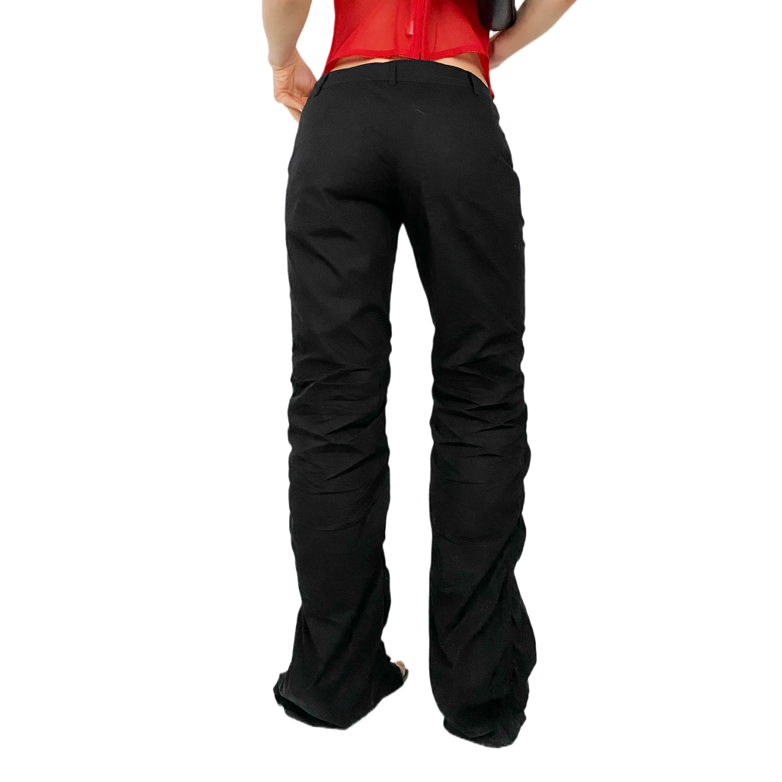 Black Bebe Scrunch Pants (S)