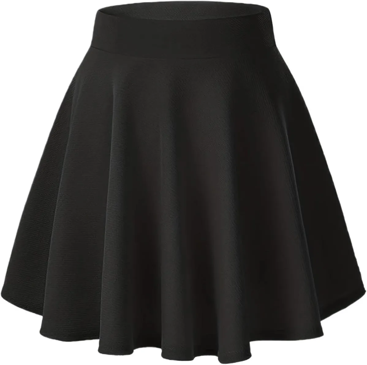 Black Women Pleated Skirts Summer High Waist Zipper Dancing Mini BlackStudent