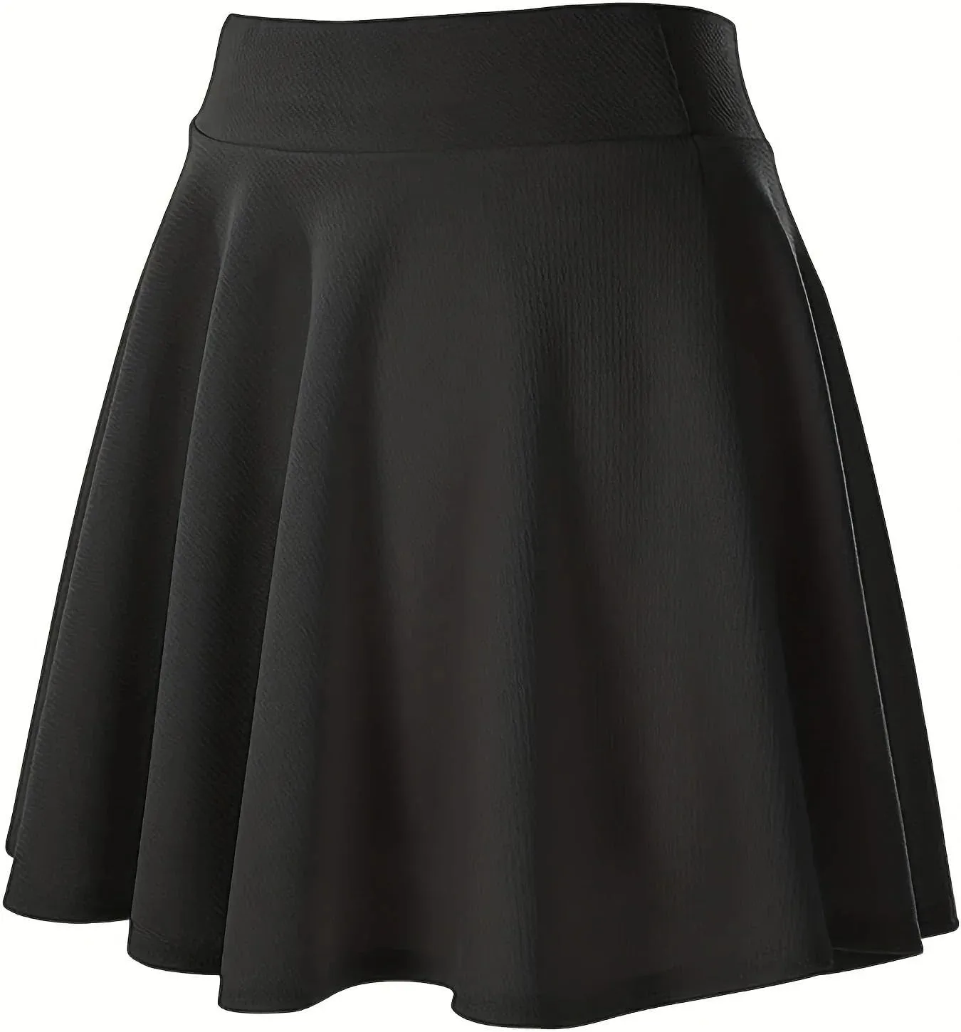 Black Women Pleated Skirts Summer High Waist Zipper Dancing Mini BlackStudent