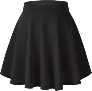 Black Women Pleated Skirts Summer High Waist Zipper Dancing Mini BlackStudent