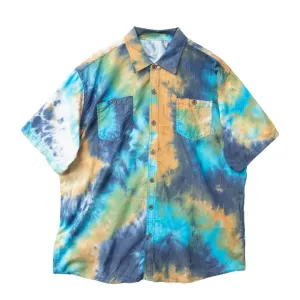 Blue tie dye Men short-sleeve Shirt