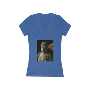 Buddha - Women's Jersey Short Sleeve V-Neck Tee