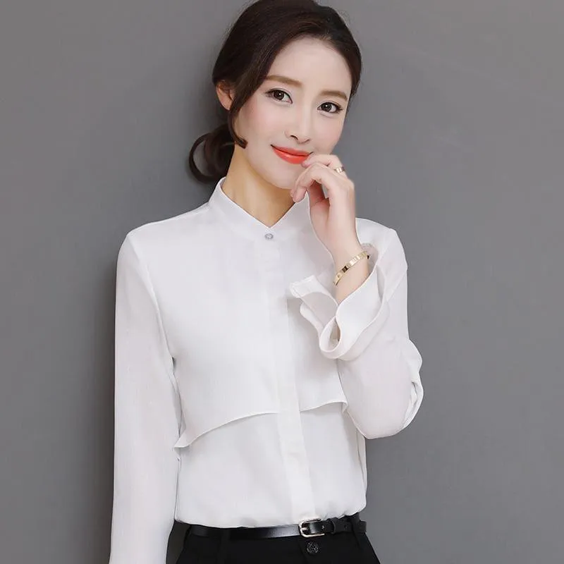 Butterfly Sleeve Chiffon Women Shirts Blouse