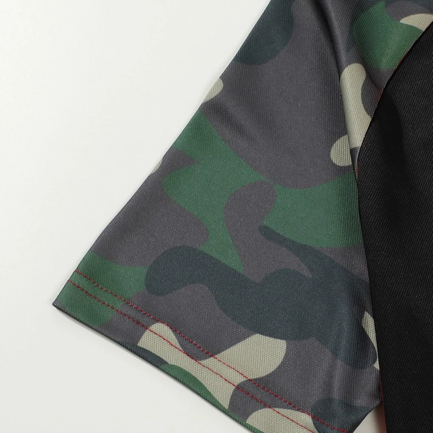 Camouflage Polo T Shirts for Men Slim Fit Raglan Short Sleeve Half Button Tactical Golf Shirts Tennis Muscle Shirt