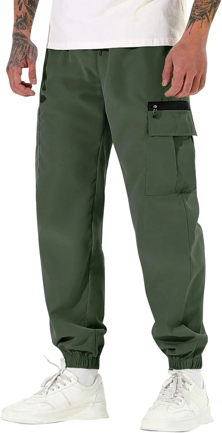 Cargo Pants for Men Drawstring Cotton Classic Work Pants Baggy Running Climbing Resistant Vintage Dress Pants Pockets