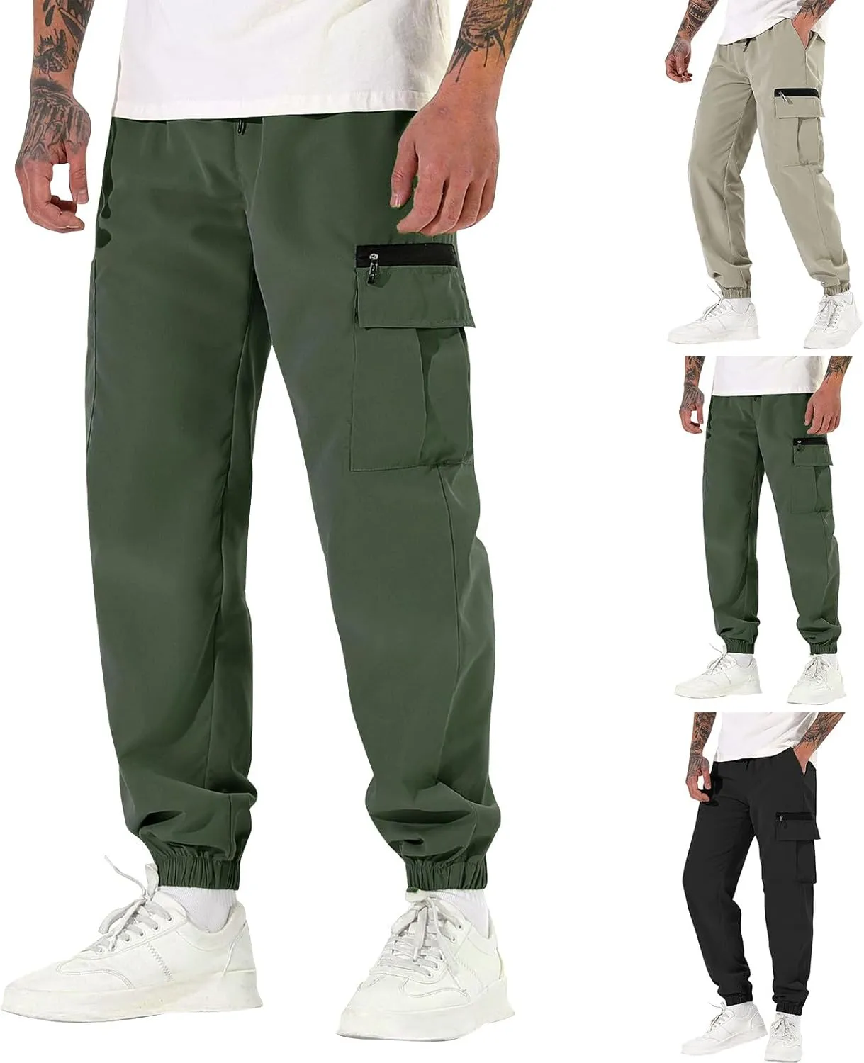 Cargo Pants for Men Drawstring Cotton Classic Work Pants Baggy Running Climbing Resistant Vintage Dress Pants Pockets
