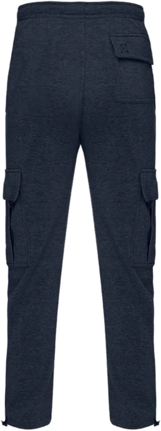 Cargo Pants For Men Mens Heavyweight Cargo Fleece Sweatpants Stretch Elastic Sports Jogger Trendy Trousers Pants