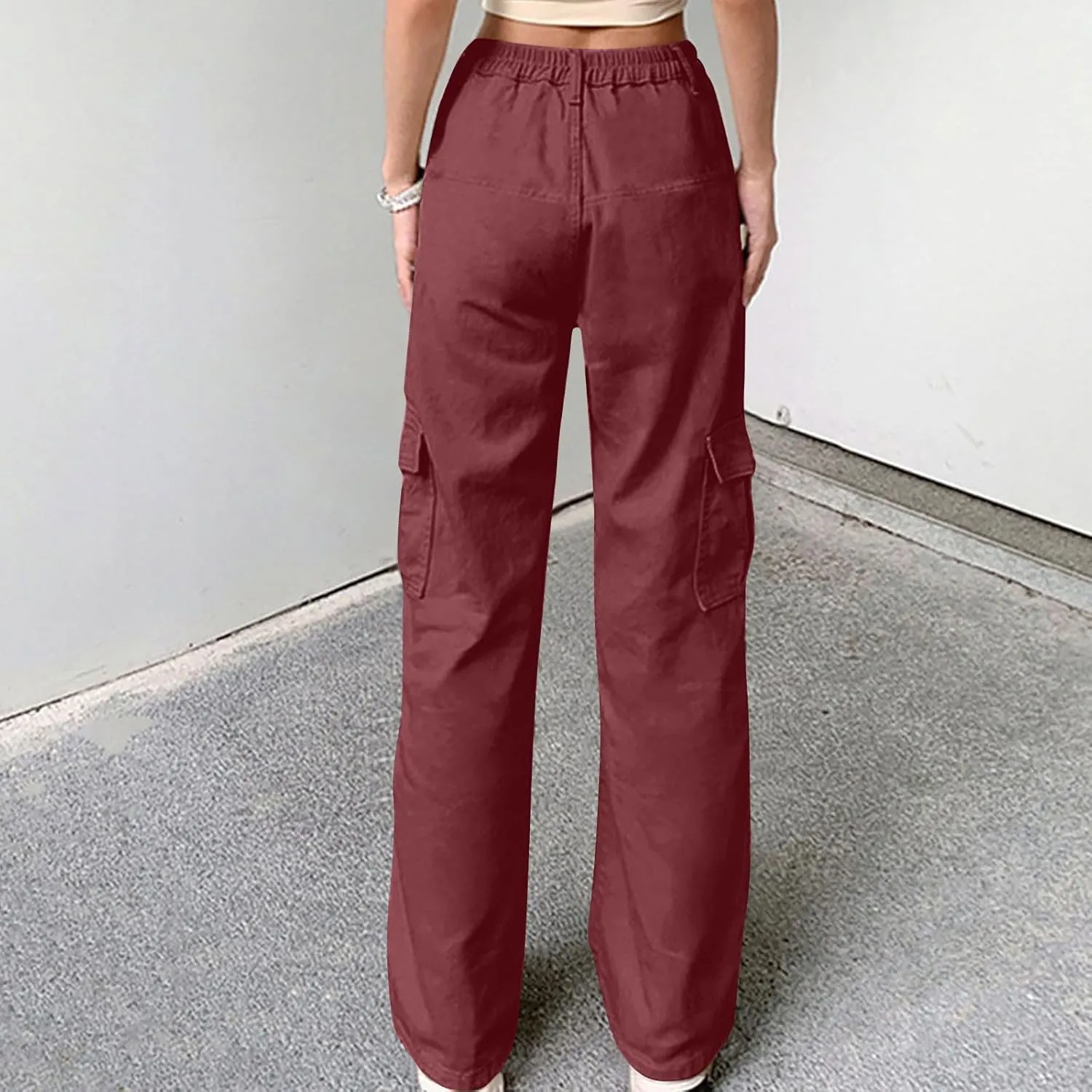 Cargo Pants for Women High Waisted Pants Baggy Stretchy Wide Leg Y2K Streetwear Multiple Pockets Fashion Cargo Jeans