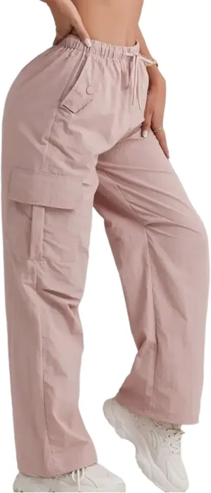Cargo Pants for Women Stretchy Loose Quick Dry Parachute Pants with Multi Pockets Summer Fashion Outdoor Streetwear