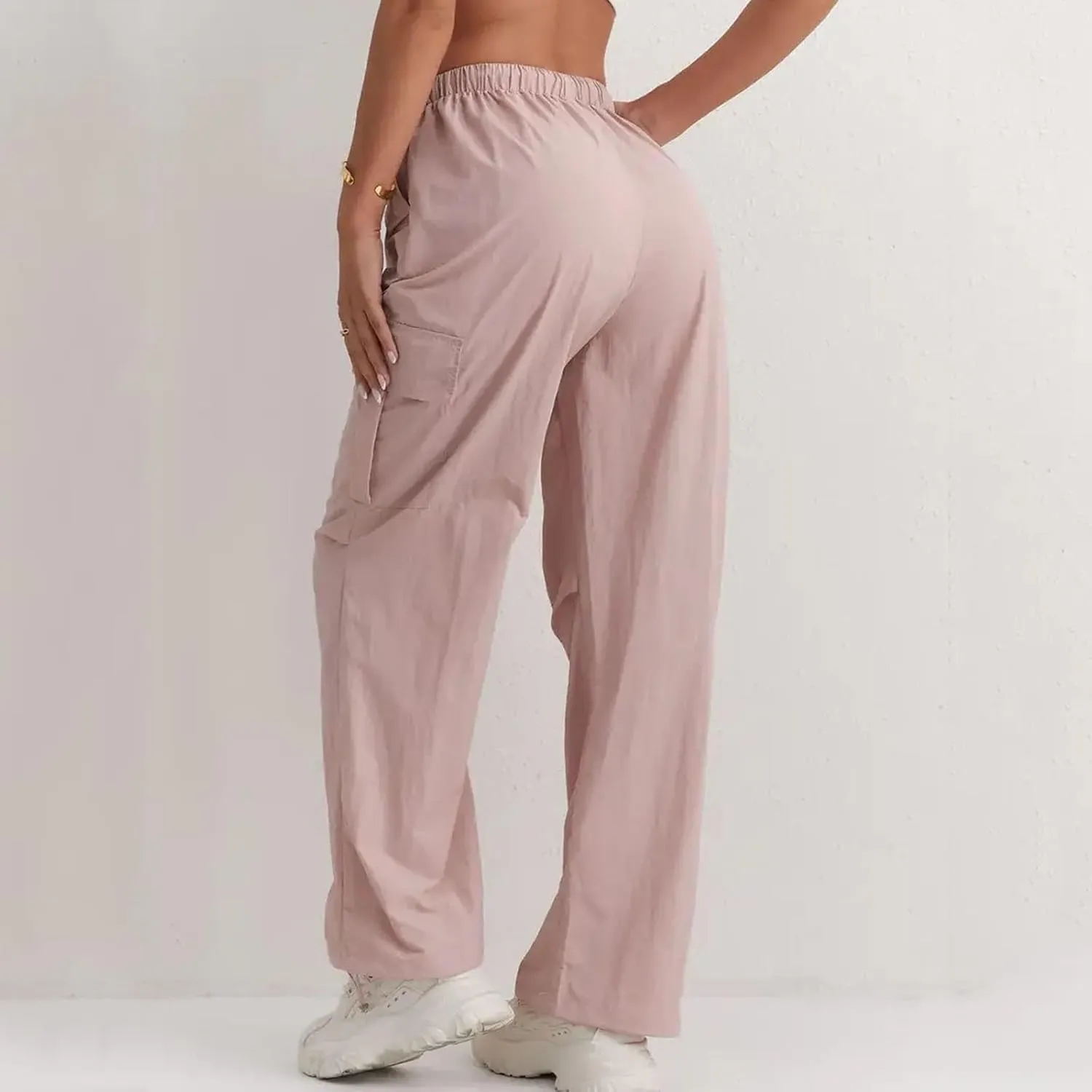 Cargo Pants for Women Stretchy Loose Quick Dry Parachute Pants with Multi Pockets Summer Fashion Outdoor Streetwear
