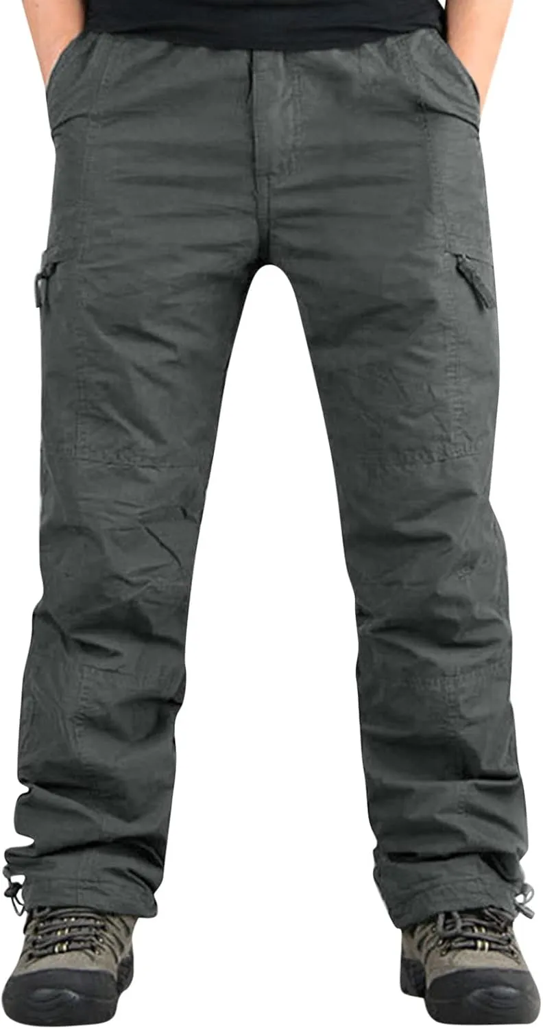 Cargo Sweatpants for Men Big and Tall Casual Jogging Trousers Lightweight Hiking Work Pants Outdoor Pant Winter Pants