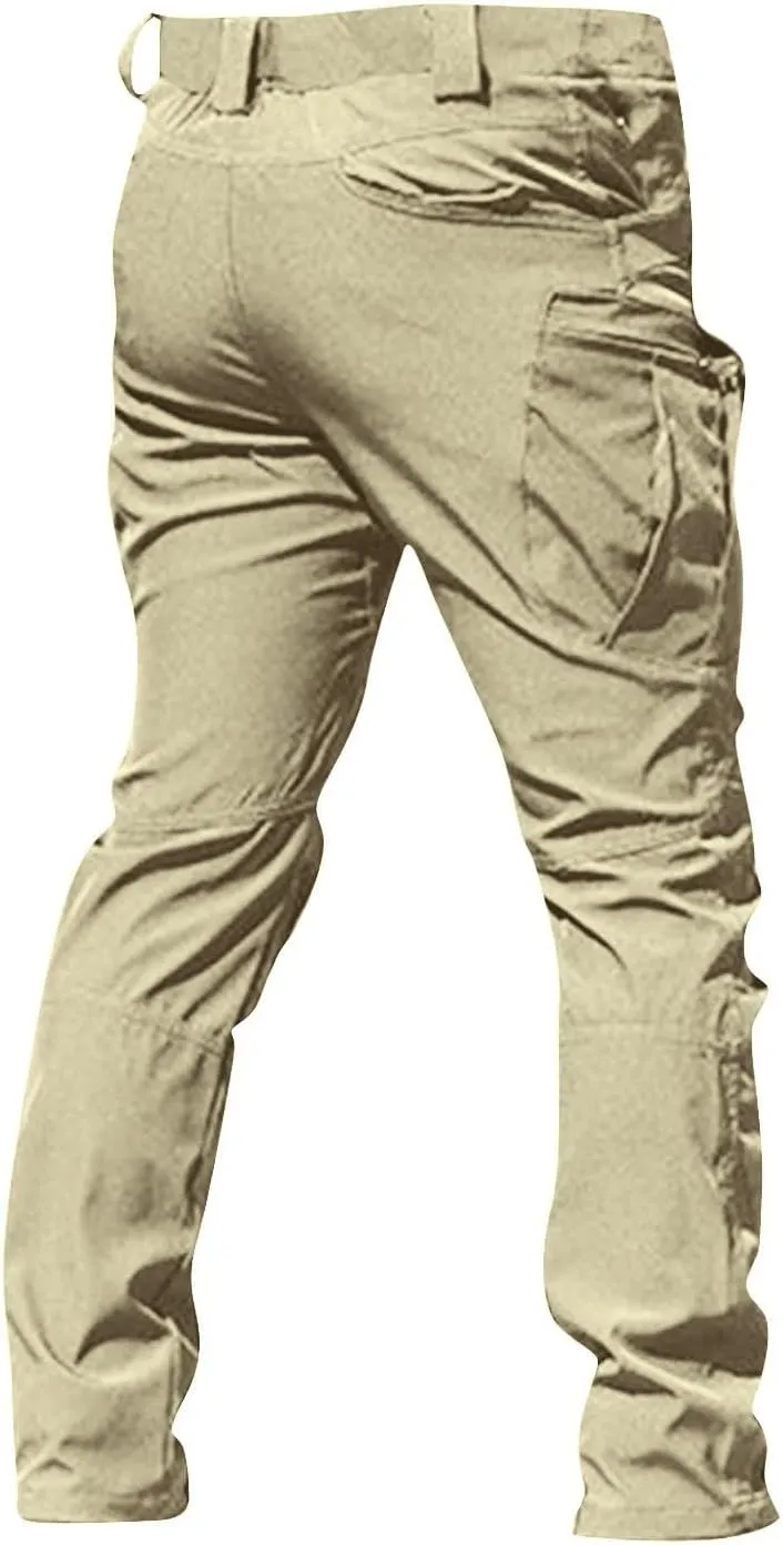 Cargo Work Pants for Men Relaxed Fit Ripstop Tactical Pants with Multi Pockets Comfy Lightweight Outdoor Hiking Pants
