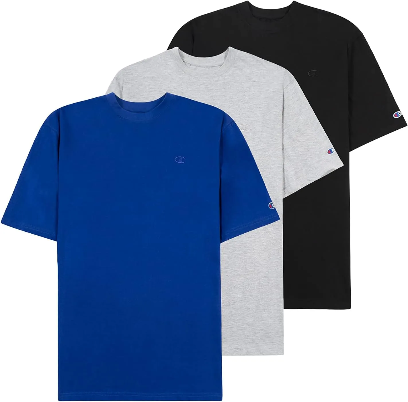 Champion Big and Tall Shirts for Men – 3 Pk 100% Cotton Men Big and Tall T-Shirt
