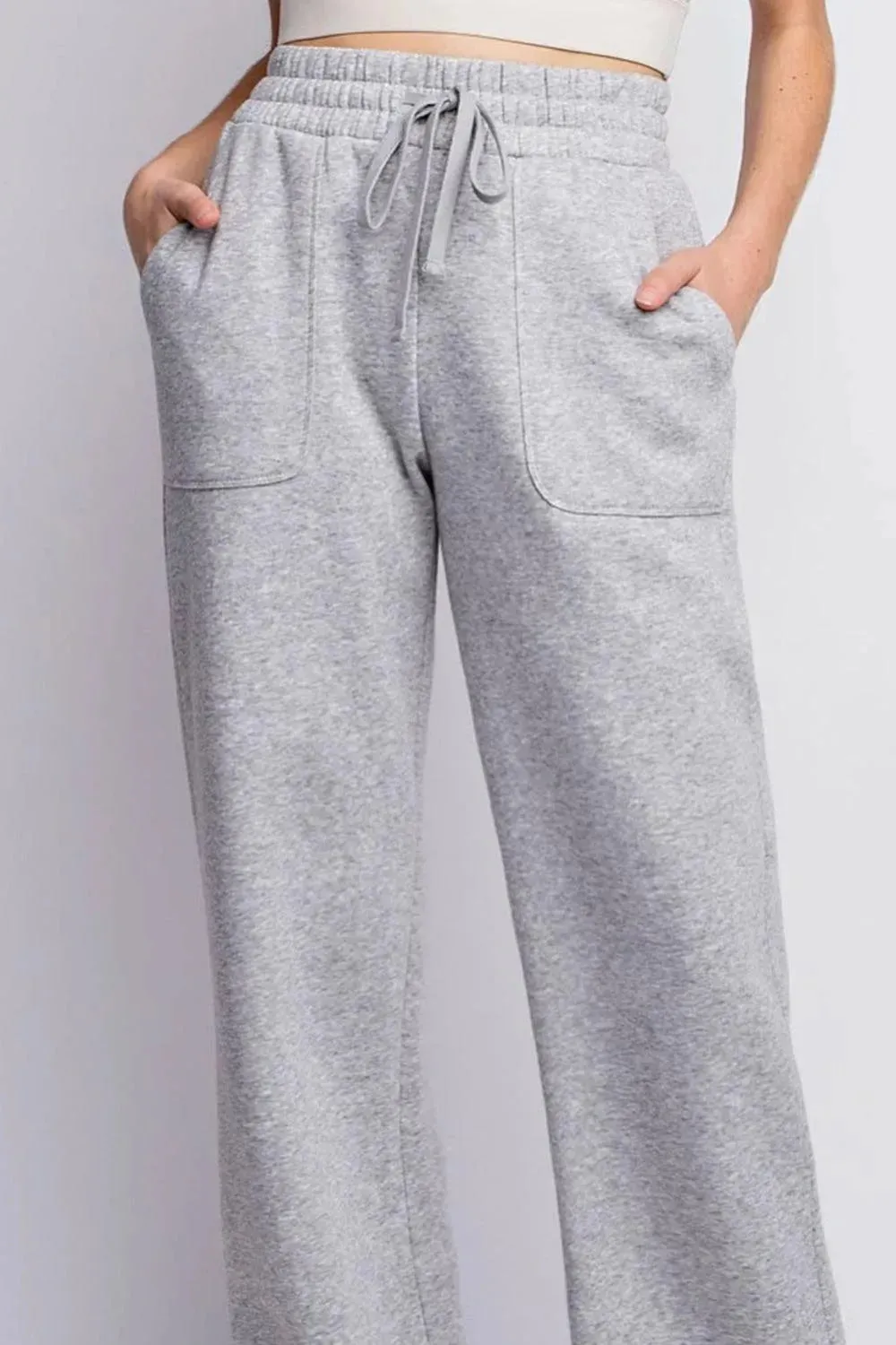 Chic Drawstring Straight Leg Slit Sweatpants for All Sizes