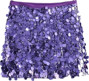 Chic Women's Mini Skirts -Women's Pleated Mini Skirts with Shorts Underneath More for Every Occasion Purple