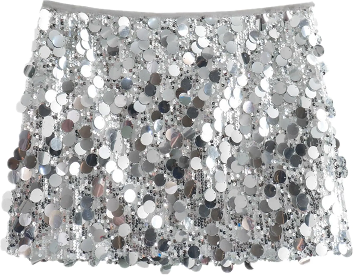 Chic Women's Mini Skirts -Women's Pleated Mini Skirts with Shorts Underneath More for Every Occasion Silvery