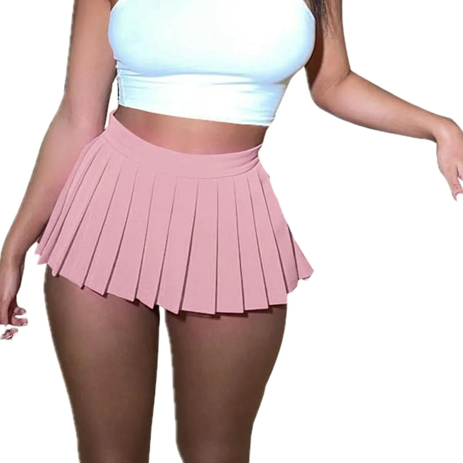 Chic Women's Mini Skirts -Women's Pleated Mini Skirts with Shorts Underneath More for Every Occasion