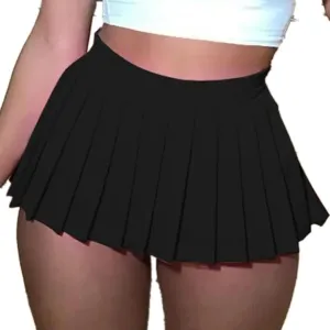 Chic Women's Mini Skirts -Women's Pleated Mini Skirts with Shorts Underneath More for Every Occasion