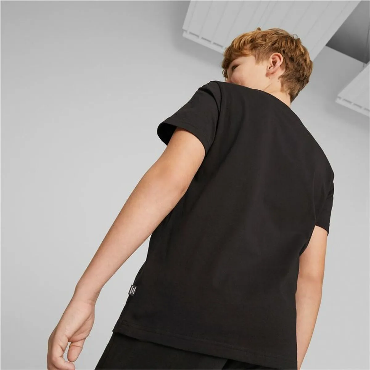 Children’s Short Sleeve T-Shirt Puma Essentials  Street Art Grap Black