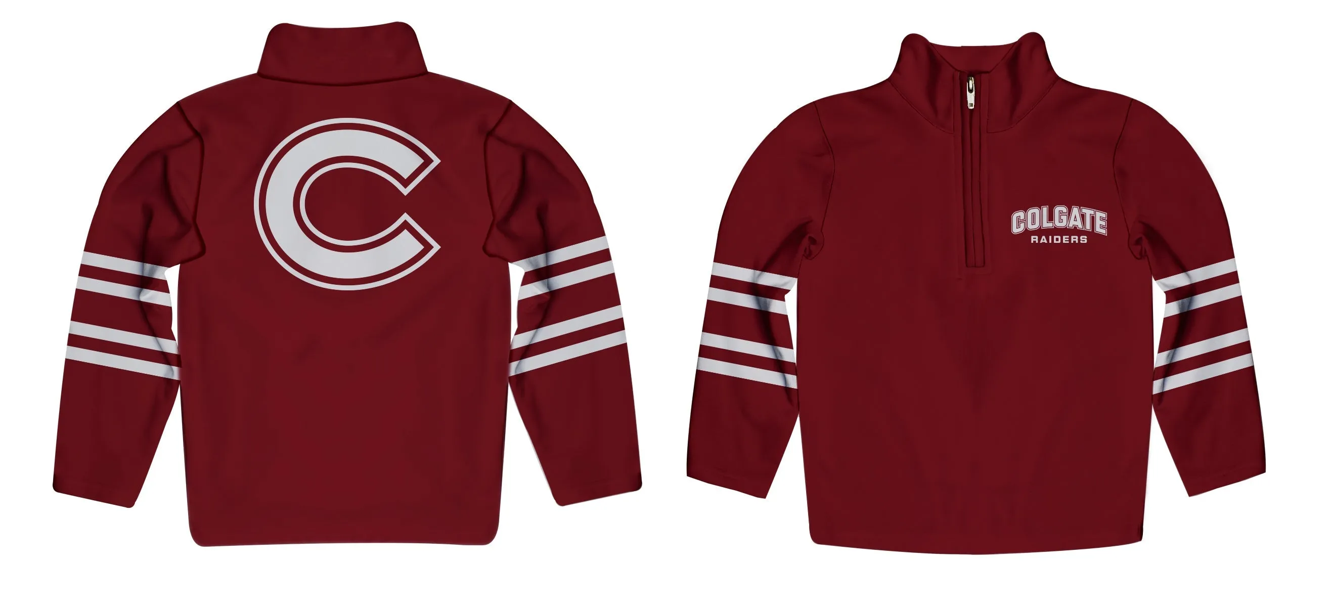 Colgate University Raiders Game Day Maroon Quarter Zip Pullover Sweatshirt for Toddlers and Youth