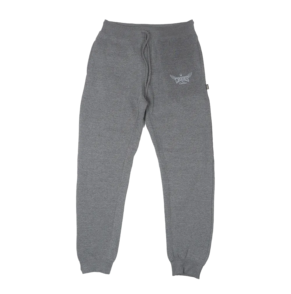 CROOKS & CASTLES LOGO SWEATPANT JOGGERS CHARCOAL - QS2100641