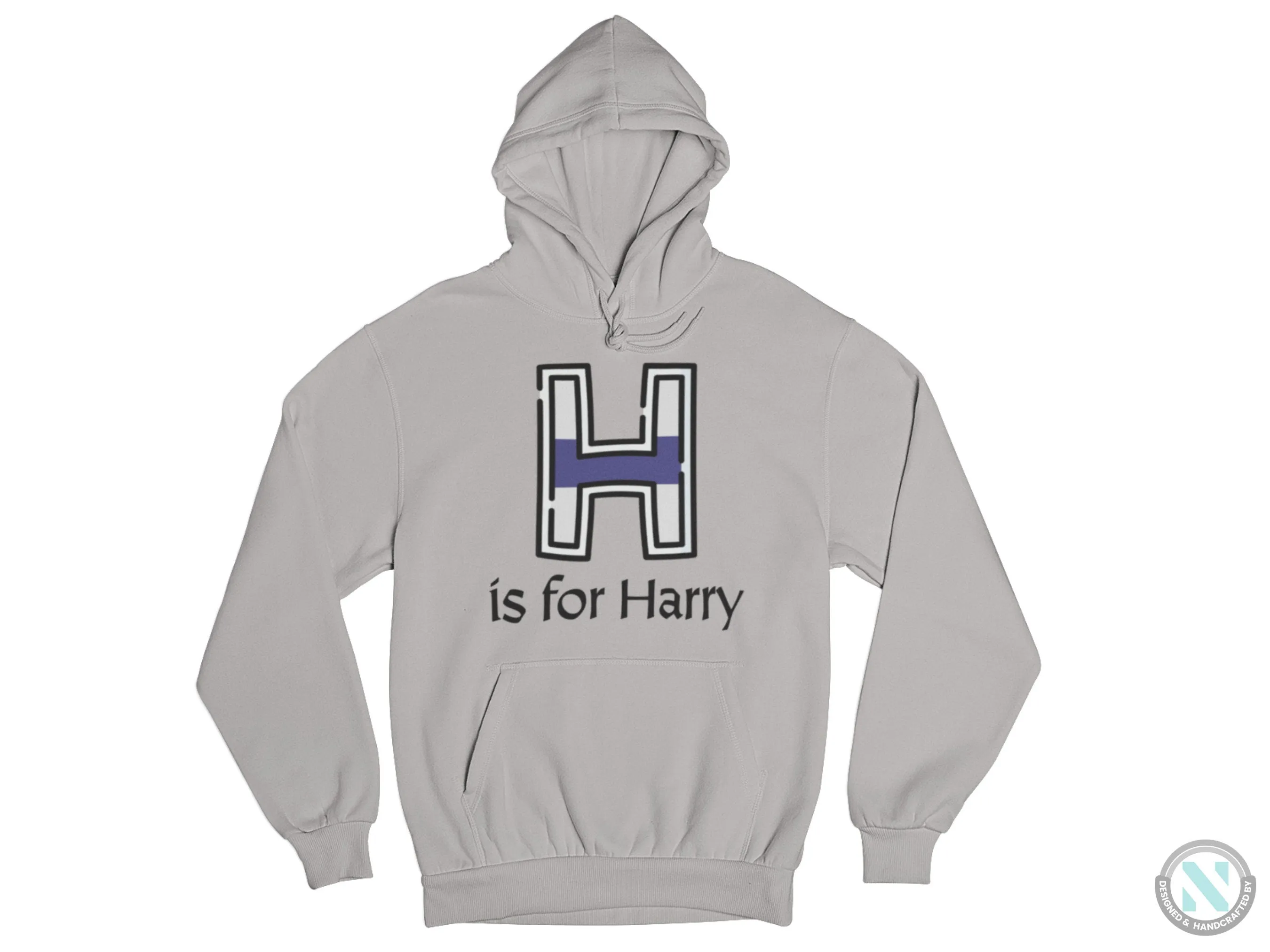 Custom Boy Name and Initial H on Autumn Hoodie, Perfect for Birthday Gifts